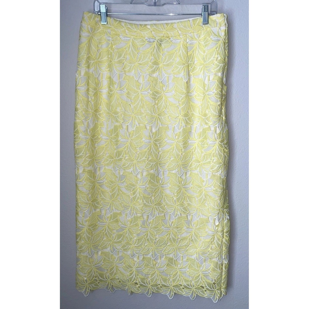 Anthropologie Sunday in Brooklyn Buttercup‎ Eyelet Midi Skirt Size Large